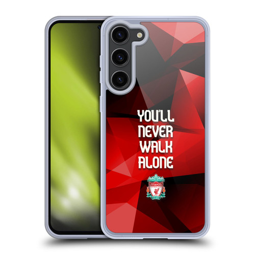 Liverpool Football Club Crest You'Ll Never Walk Alone Red Geo Plain Soft Gel Case for Samsung Galaxy S23+ 5G & MagSafe