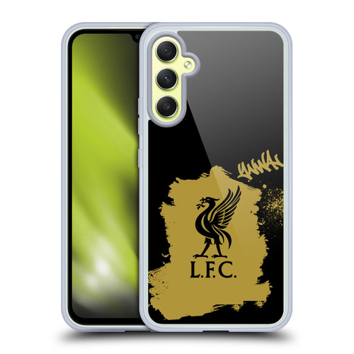 Liverpool Football Club Graffiti Art Liverbird In Black Soft Gel Case for Samsung Galaxy A34 5G