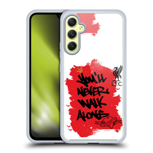 Liverpool Football Club Graffiti Art YNWA Soft Gel Case for Samsung Galaxy A34 5G