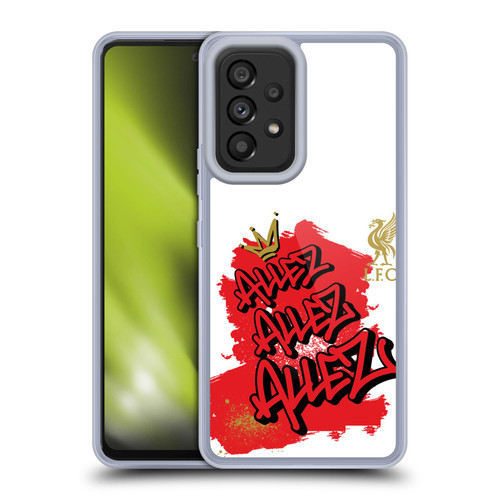Liverpool Football Club Graffiti Art Allez Allez Allez Gold Soft Gel Case for Samsung Galaxy A53 5G (2022)