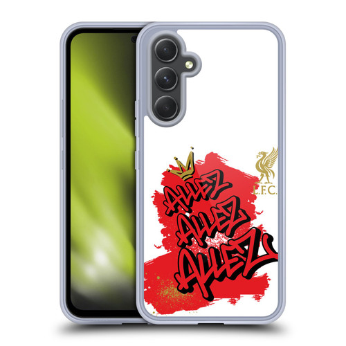 Liverpool Football Club Graffiti Art Allez Allez Allez Gold Soft Gel Case for Samsung Galaxy A54 5G