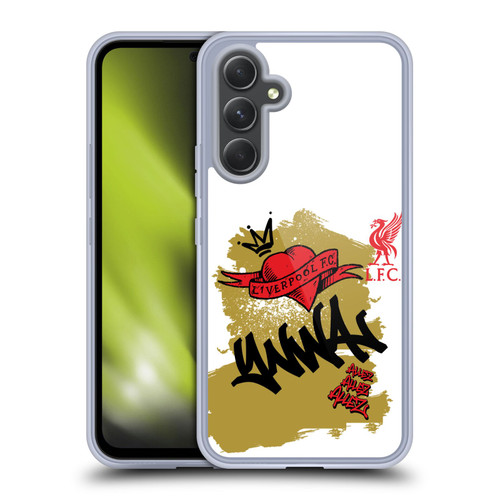 Liverpool Football Club Graffiti Art Full Tag Black Soft Gel Case for Samsung Galaxy A54 5G