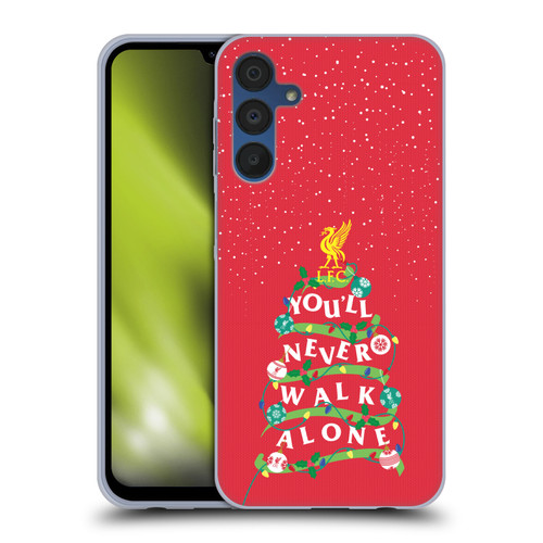 Liverpool Football Club Festive Christmas You'll Never Walk Alone Soft Gel Case for Samsung Galaxy A15 & MagSafe