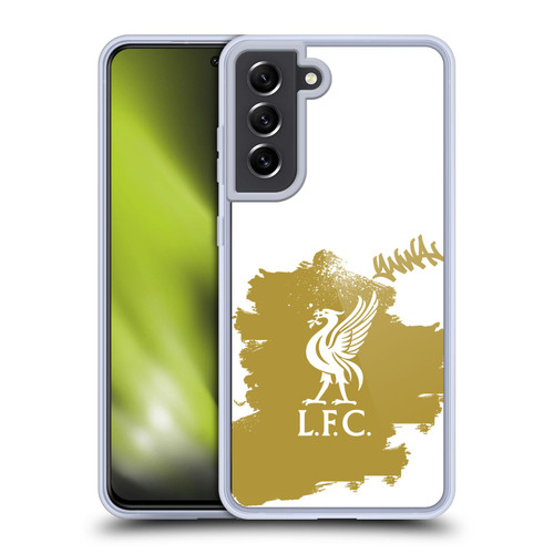 Liverpool Football Club Graffiti Art Liverbird In White Soft Gel Case for Samsung Galaxy S21 FE 5G & MagSafe