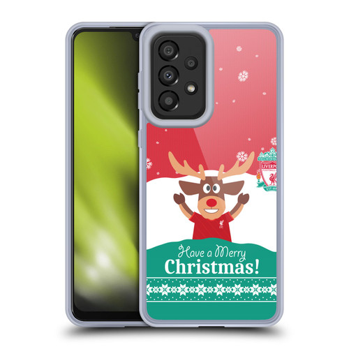 Liverpool Football Club Festive Christmas Reindeer Soft Gel Case for Samsung Galaxy A33 5G (2022)