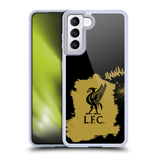 Liverpool Football Club Graffiti Art Liverbird In Black Soft Gel Case for Samsung Galaxy S21 5G & MagSafe