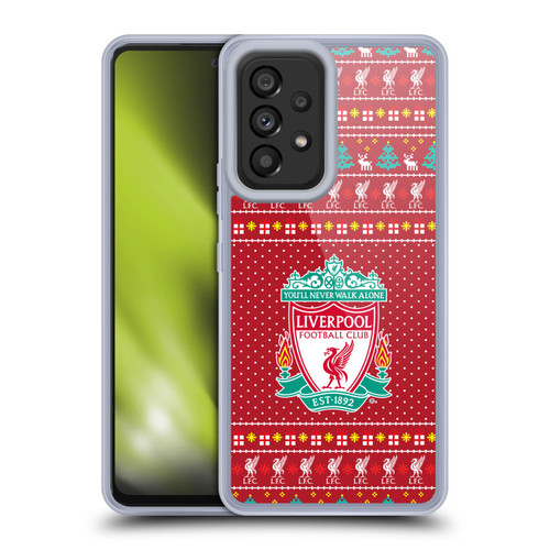 Liverpool Football Club Festive Christmas Festive Pattern Soft Gel Case for Samsung Galaxy A53 5G (2022)
