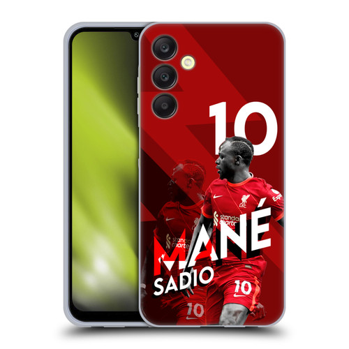 Liverpool Football Club 2021/22 First Team Sadio Mané Soft Gel Case for Samsung Galaxy A25 5G
