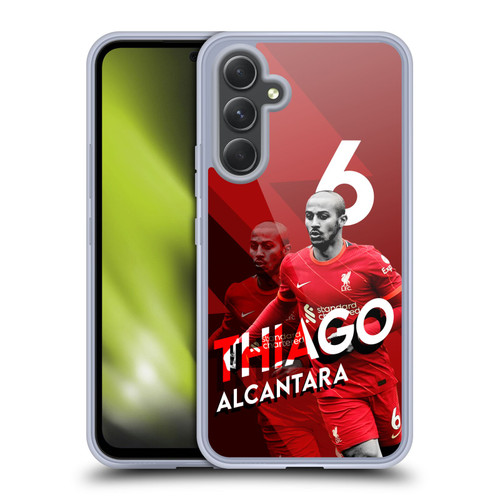 Liverpool Football Club 2021/22 First Team Thiago Alcântara Soft Gel Case for Samsung Galaxy A54 5G