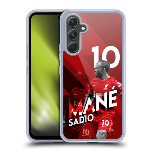 Liverpool Football Club 2021/22 First Team Sadio Mané Soft Gel Case for Samsung Galaxy A54 5G