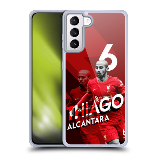 Liverpool Football Club 2021/22 First Team Thiago Alcântara Soft Gel Case for Samsung Galaxy S21+ 5G & MagSafe
