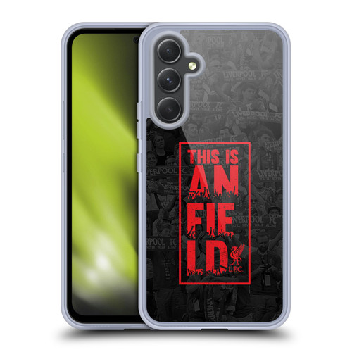 Liverpool Football Club This Is Anfield Black 3 Soft Gel Case for Samsung Galaxy A54 5G