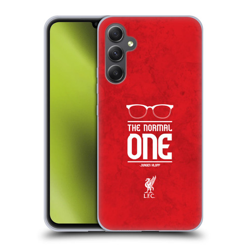 Liverpool Football Club Klopp Icons Glasses Grunge Red Soft Gel Case for Samsung Galaxy A34 5G