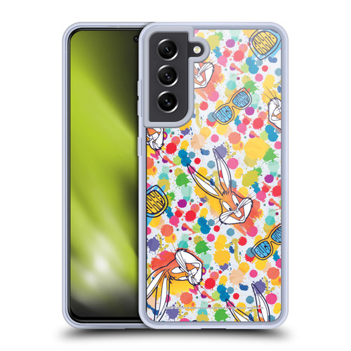 Looney Tunes Bugs Bunny Splatter Soft Gel Case for Samsung Galaxy S21 FE 5G & MagSafe