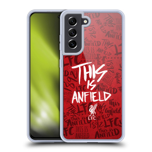 Liverpool Football Club This Is Anfield Red 5 Soft Gel Case for Samsung Galaxy S21 FE 5G & MagSafe