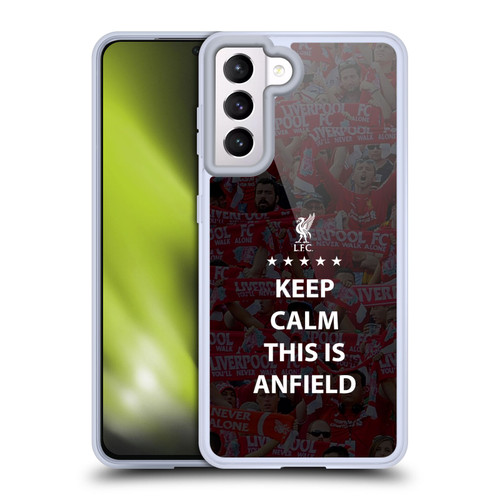 Liverpool Football Club This Is Anfield Keep Calm Black Soft Gel Case for Samsung Galaxy S21 5G & MagSafe