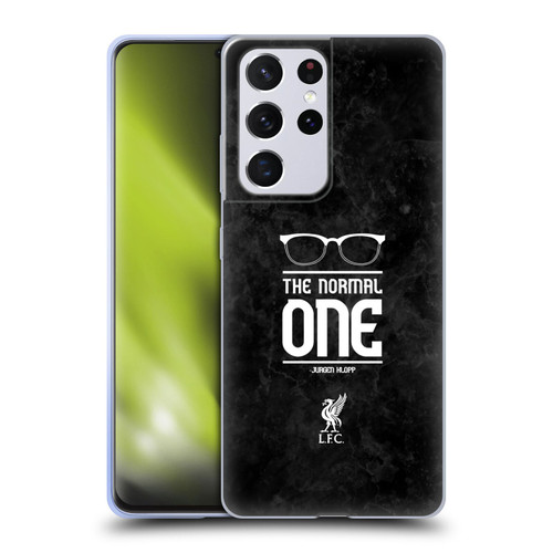 Liverpool Football Club Klopp Icons Glasses Grunge Black Soft Gel Case for Samsung Galaxy S21 Ultra 5G & MagSafe