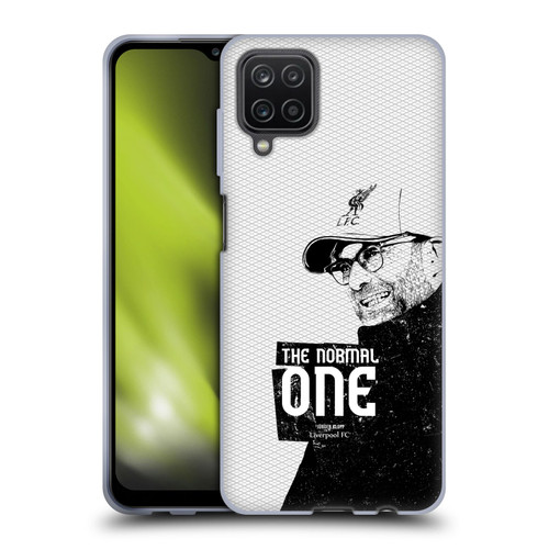 Liverpool Football Club Jurgen Klopp Illustrations Shoulder White Soft Gel Case for Samsung Galaxy A12 (2020)