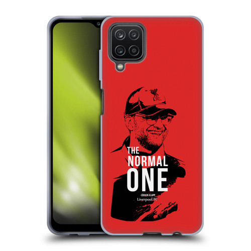 Liverpool Football Club Jurgen Klopp Illustrations Smile Red Soft Gel Case for Samsung Galaxy A12 (2020)