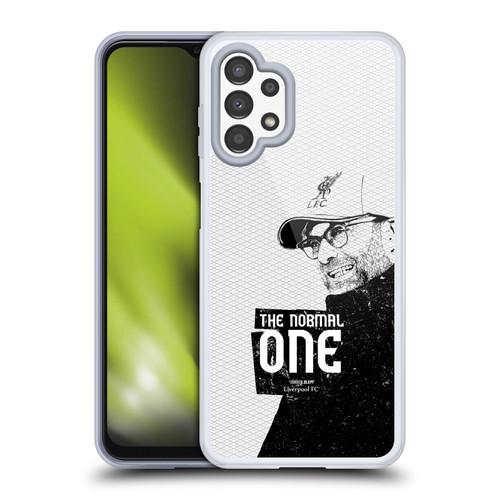 Liverpool Football Club Jurgen Klopp Illustrations Shoulder White Soft Gel Case for Samsung Galaxy A13 (2022)