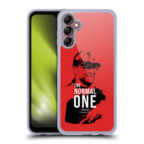 Liverpool Football Club Jurgen Klopp Illustrations Smile Red Soft Gel Case for Samsung Galaxy A14 5G