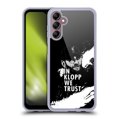 Liverpool Football Club Jurgen Klopp Illustrations Stare Black Soft Gel Case for Samsung Galaxy A14 5G