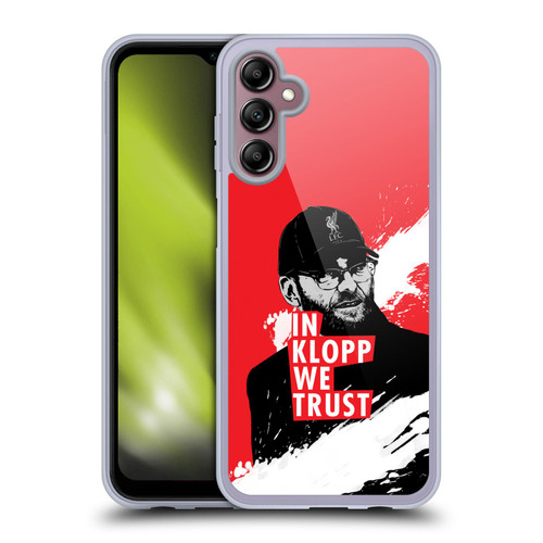Liverpool Football Club Jurgen Klopp Illustrations Stare Red Soft Gel Case for Samsung Galaxy A14 5G