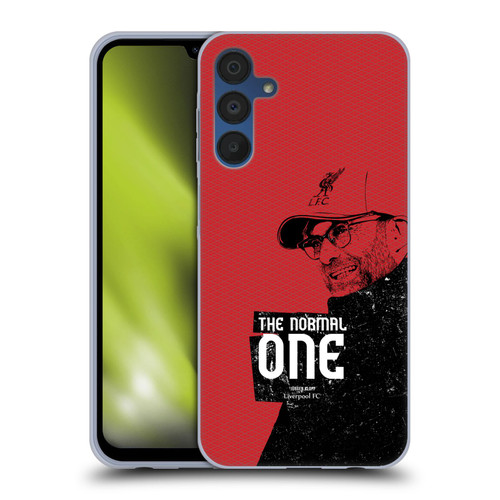 Liverpool Football Club Jurgen Klopp Illustrations Shoulder Red Soft Gel Case for Samsung Galaxy A15 & MagSafe
