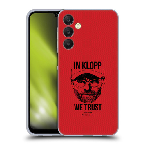 Liverpool Football Club Jurgen Klopp Illustrations Full Face Red Soft Gel Case for Samsung Galaxy A25 5G
