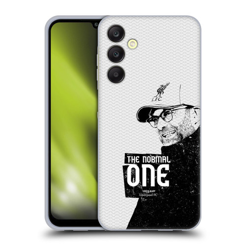 Liverpool Football Club Jurgen Klopp Illustrations Shoulder White Soft Gel Case for Samsung Galaxy A25 5G