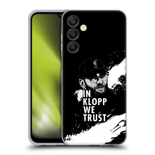 Liverpool Football Club Jurgen Klopp Illustrations Stare Black Soft Gel Case for Samsung Galaxy A25 5G