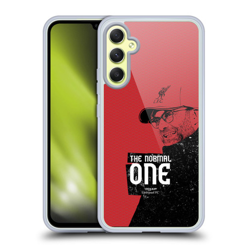 Liverpool Football Club Jurgen Klopp Illustrations Shoulder Red Soft Gel Case for Samsung Galaxy A34 5G