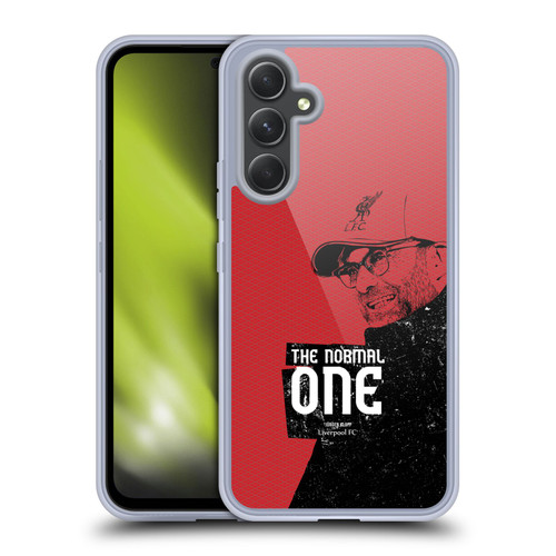 Liverpool Football Club Jurgen Klopp Illustrations Shoulder Red Soft Gel Case for Samsung Galaxy A54 5G