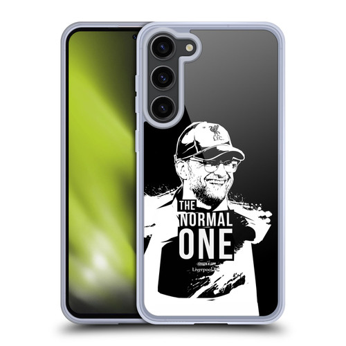 Liverpool Football Club Jurgen Klopp Illustrations Smile Black Soft Gel Case for Samsung Galaxy S23+ 5G & MagSafe