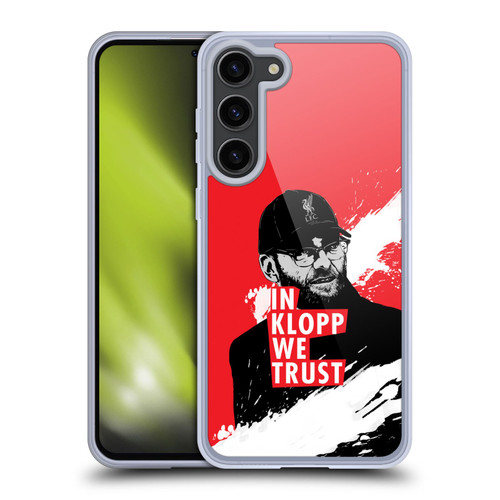 Liverpool Football Club Jurgen Klopp Illustrations Stare Red Soft Gel Case for Samsung Galaxy S23+ 5G & MagSafe
