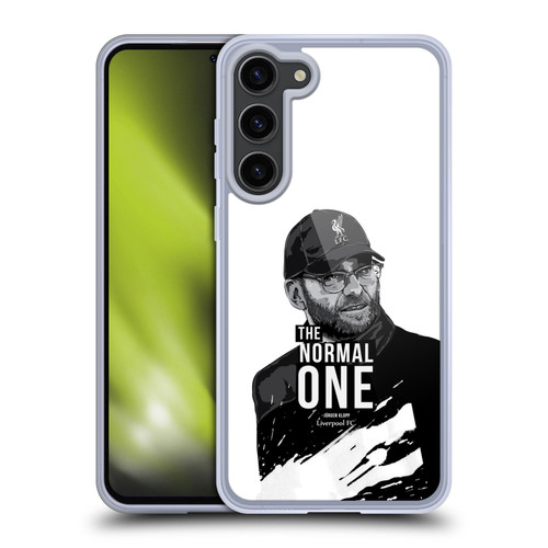 Liverpool Football Club Jurgen Klopp Illustrations Stare White Soft Gel Case for Samsung Galaxy S23+ 5G & MagSafe