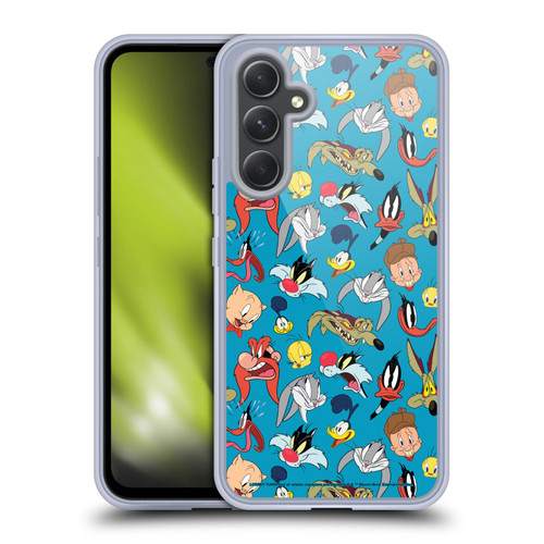 Looney Tunes Patterns Head Shots Soft Gel Case for Samsung Galaxy A54 5G