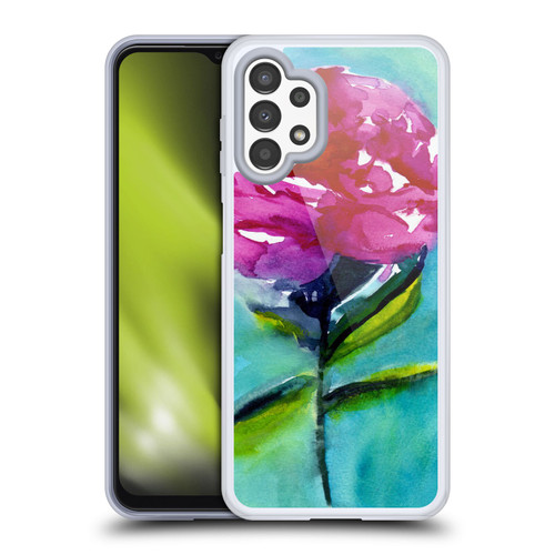 Mai Autumn Floral Blooms Peony 2 Soft Gel Case for Samsung Galaxy A13 (2022)