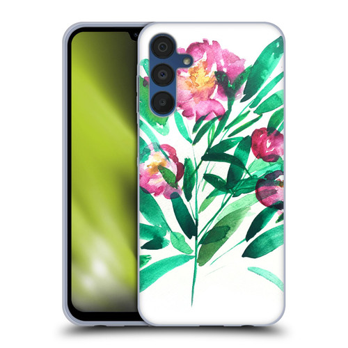 Mai Autumn Floral Blooms Peonies Soft Gel Case for Samsung Galaxy A15 & MagSafe