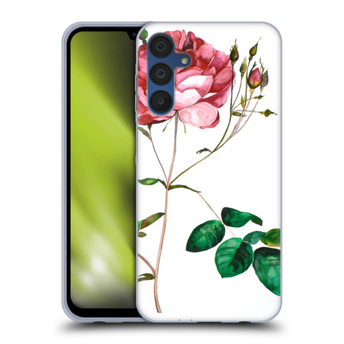 Mai Autumn Floral Blooms Rose Soft Gel Case for Samsung Galaxy A15 & MagSafe