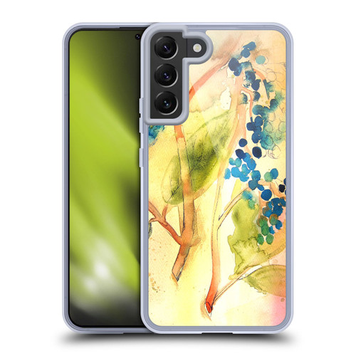 Mai Autumn Floral Blooms Botanical Abstract Soft Gel Case for Samsung Galaxy S22+ 5G & MagSafe