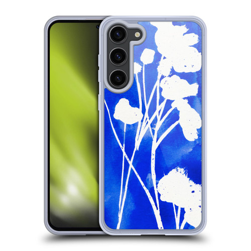 Mai Autumn Floral Blooms Cyanotype Watercolour Soft Gel Case for Samsung Galaxy S23+ 5G & MagSafe