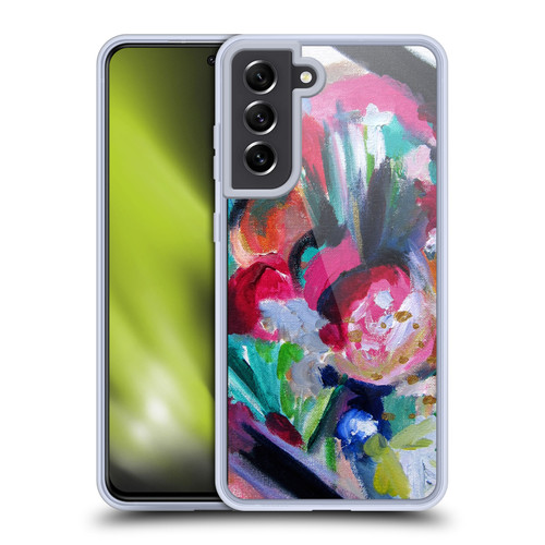 Mai Autumn Floral Garden Abstract Soft Gel Case for Samsung Galaxy S21 FE 5G & MagSafe