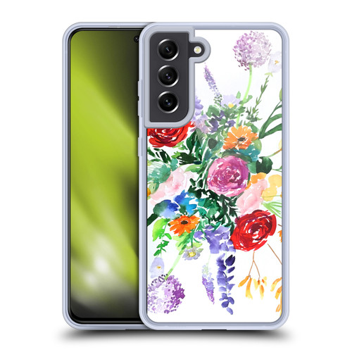 Mai Autumn Floral Garden Mandala Soft Gel Case for Samsung Galaxy S21 FE 5G & MagSafe