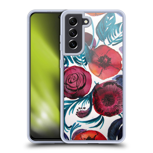 Mai Autumn Floral Garden Violetta Soft Gel Case for Samsung Galaxy S21 FE 5G & MagSafe