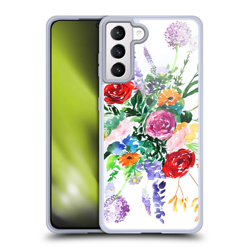 Mai Autumn Floral Garden Mandala Soft Gel Case for Samsung Galaxy S21+ 5G & MagSafe