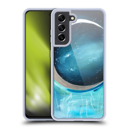 Mai Autumn Space And Sky Silver Moon Garden Soft Gel Case for Samsung Galaxy S21 FE 5G & MagSafe