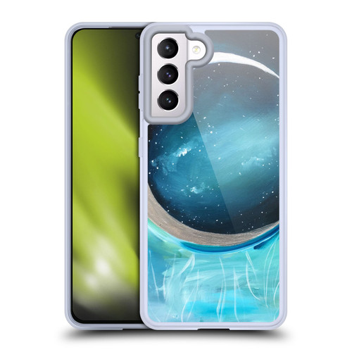 Mai Autumn Space And Sky Silver Moon Garden Soft Gel Case for Samsung Galaxy S21 5G & MagSafe