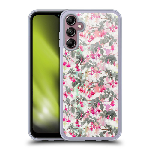 Micklyn Le Feuvre Florals 2 Rainbow Fuchsia Floral Pattern Soft Gel Case for Samsung Galaxy A14 5G