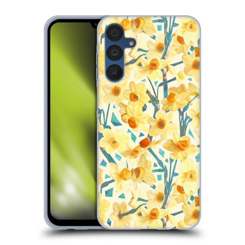 Micklyn Le Feuvre Florals 2 Yellow Jonquils Soft Gel Case for Samsung Galaxy A15 & MagSafe